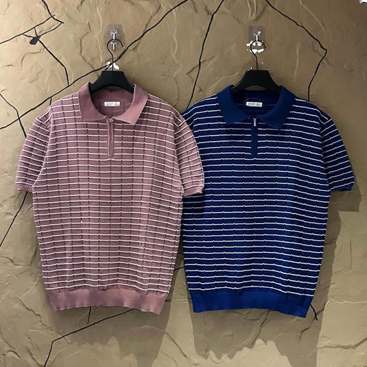 Knitted Collar Polos
