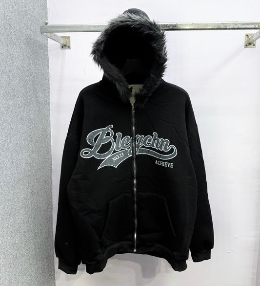 Zip Down Hoodie (wool inside)