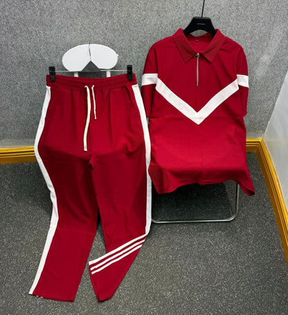 Red and White Jogger