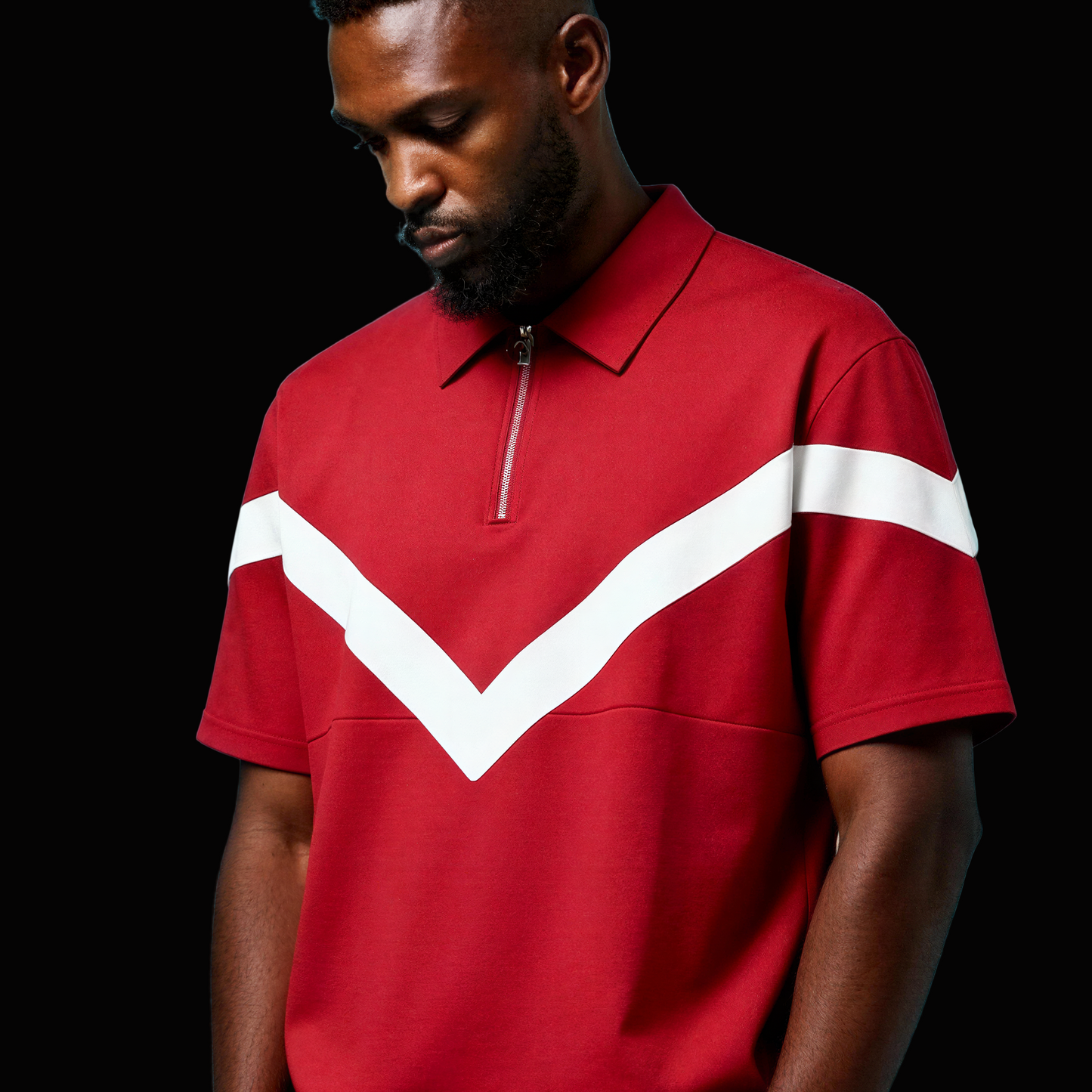 Red and White Jogger